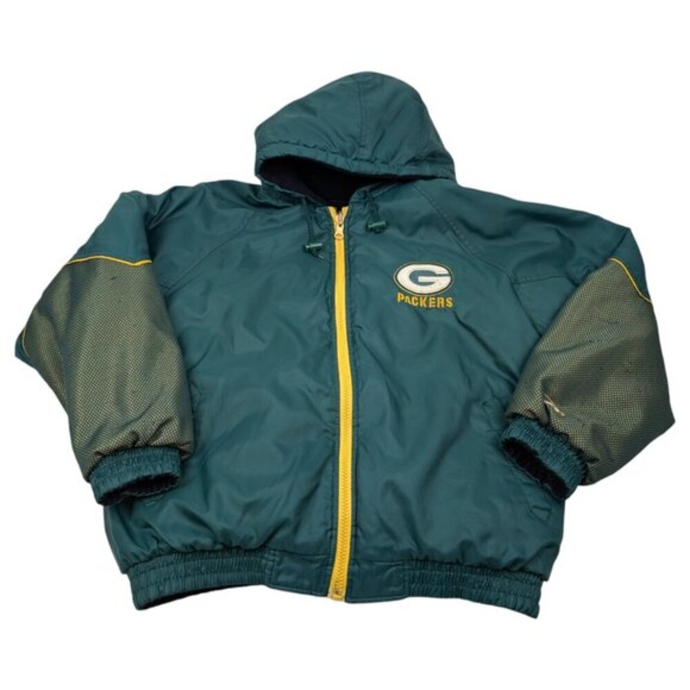 Green Bay Packers Vintage NFL Pro Player Reversible Puffer Style Jacket Size M/L